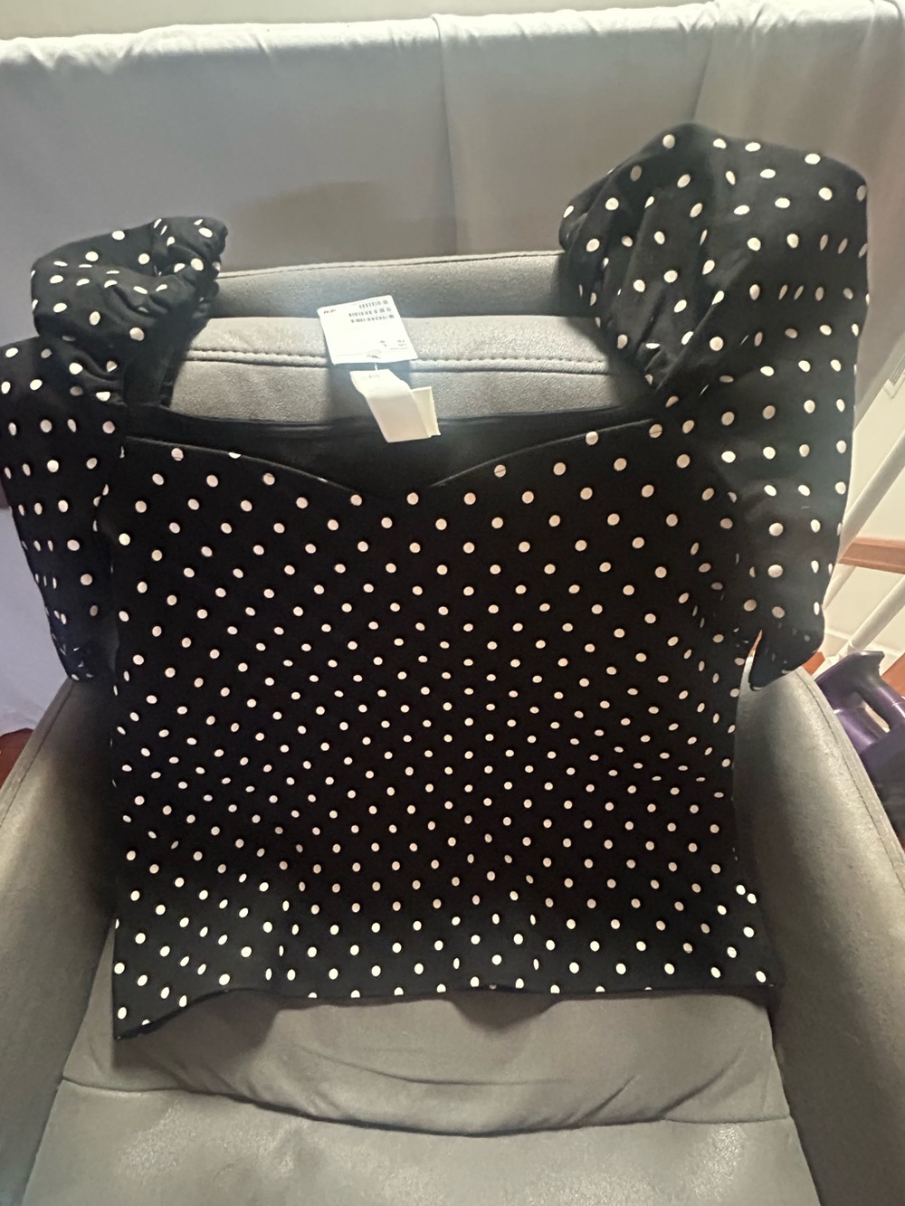 Black Polka Dot HM NWT blouse
